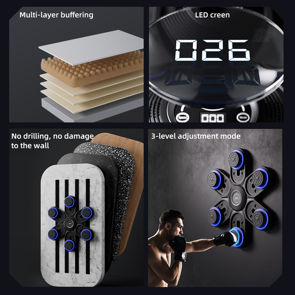Led Gloves Music - Máquina de Boxeo 2026 Nueva Inteligente